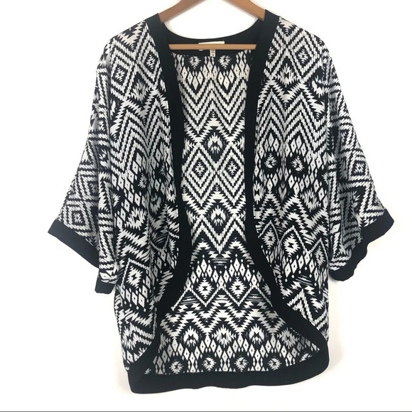 Monteau | Open Tribal Print Cardi Blazer - Picture 1 of 8